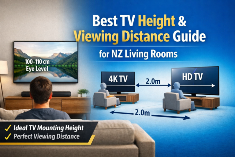 Best TV Height & Viewing Distance Guide for NZ Living Rooms (2026 Complete Guide)
